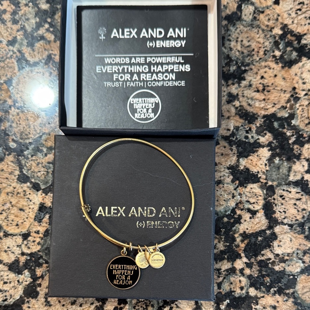 Alex and Ani Gold Bracelet Everything Happens For A Reason Bracelet